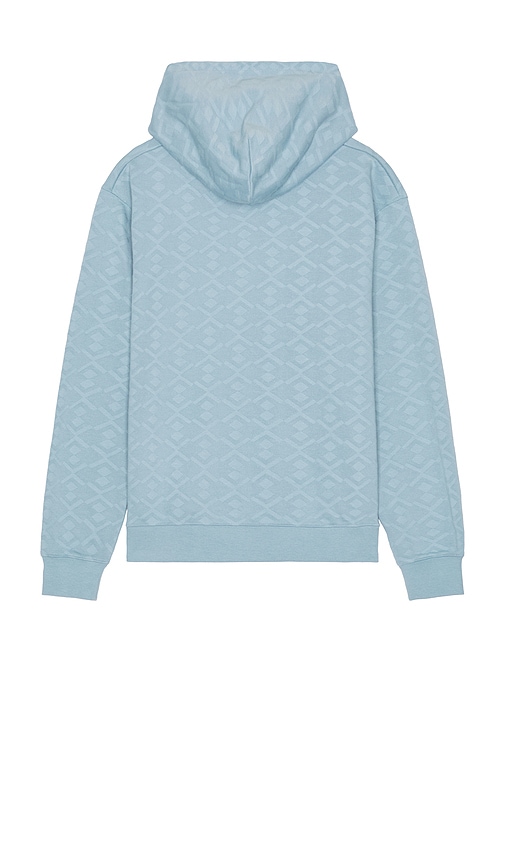 Scotch & Soda Geo Jacquard Terry Hoodie In Blue