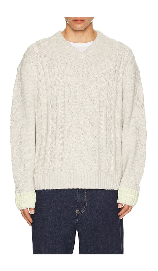 Scotch & Soda V-Neck Chunky Cable Loose Fit Pullover