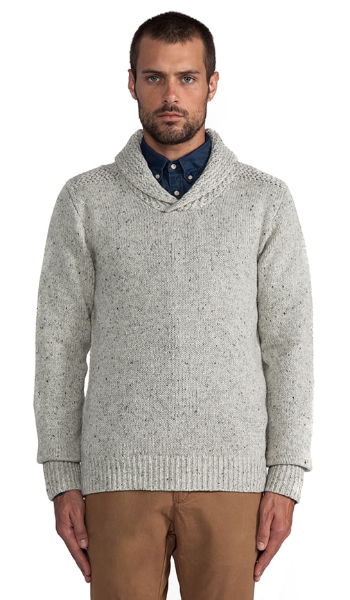 Intarsia Pullover w/ Shawl Collar