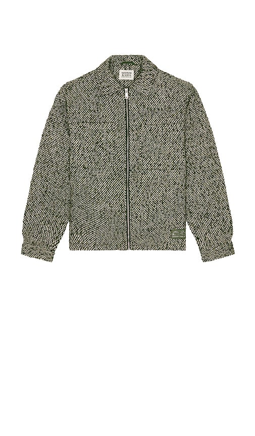 Scotch & Soda Tweed Wool Blend Jacket In Gray