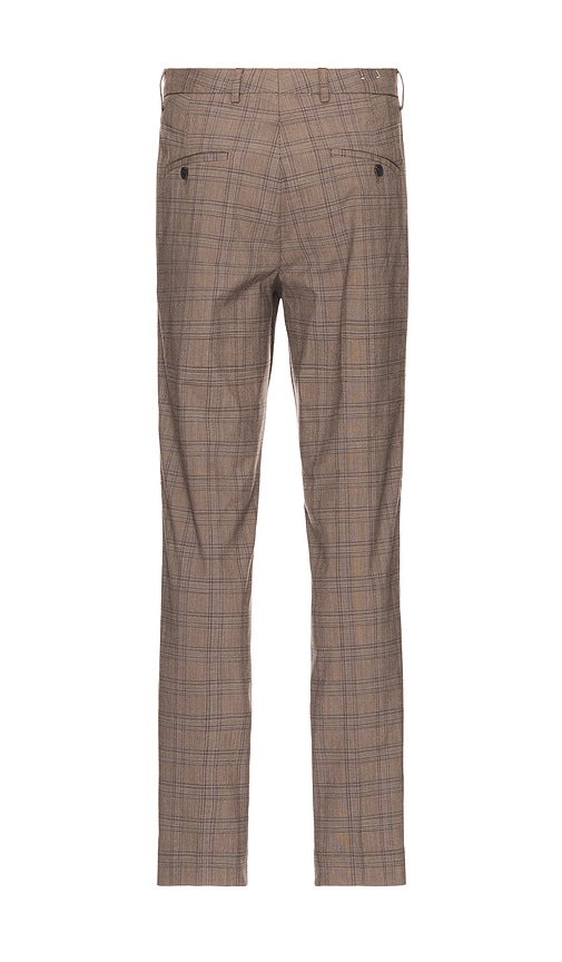 Shop Scotch & Soda Irving Classic Chino In Brown Ecru Check