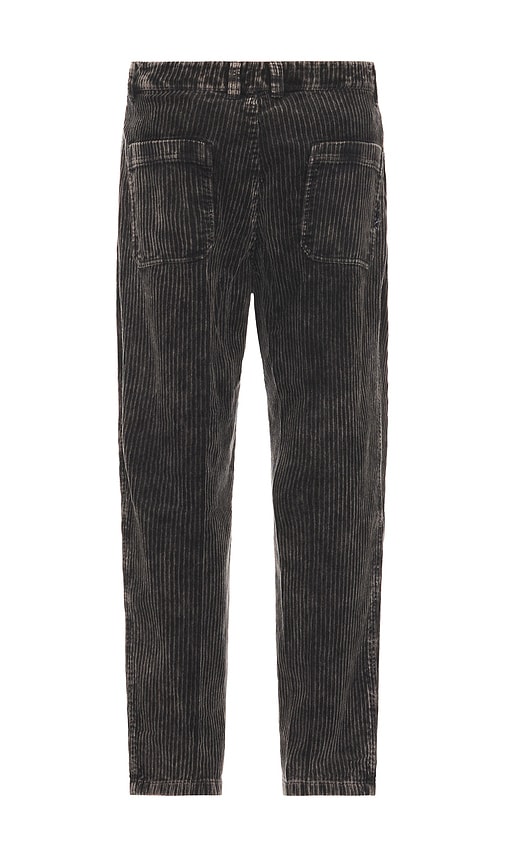 Shop Scotch & Soda Pleated Washed Corduroy Chino In Black