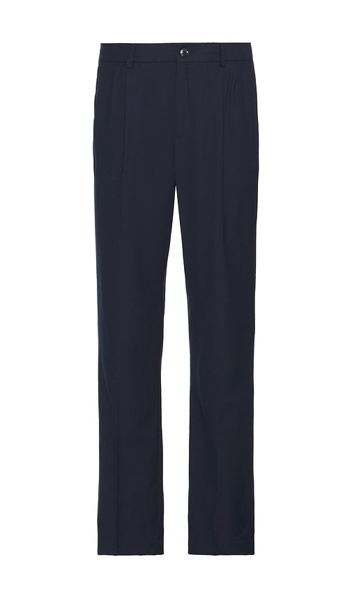 Relaxed Straight Fit Pleated Chino