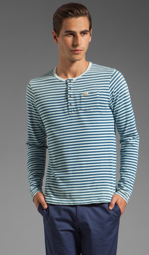 Stripe Long Sleeve Henley