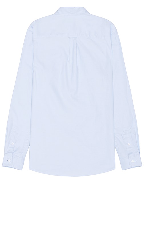 Shop Scotch & Soda Organic Oxford Long Sleeve Shirt In 蓝色