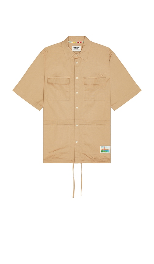 Shop Scotch & Soda Utility Shirt In Brown