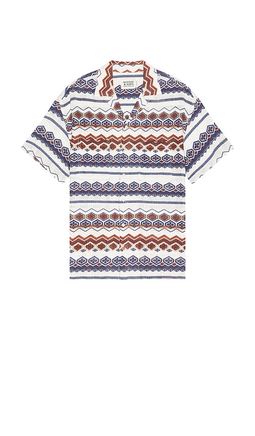 Shop Scotch & Soda Structured Stripe Shirt In White