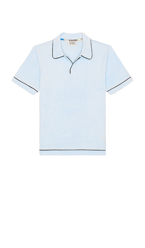 Toweling Relaxed Fit Polo in Baby Blue. - size L (also in M, S, XL/1X) - Scotch & Soda - Modalova