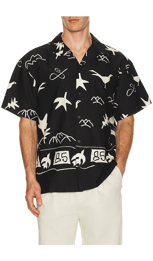 Scotch & Soda Relaxed Fit Placed AOP Short Sleeve Shirt