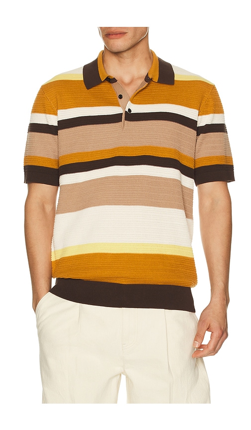 Scotch & Soda Structured Striped Knitted Polo