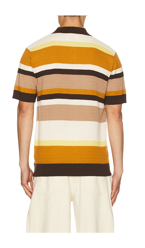  Scotch & Soda Structured Striped Knitted Polo En Color Marrón Talla L  (también En M, S, Xl/1x, Xxl/2x). 