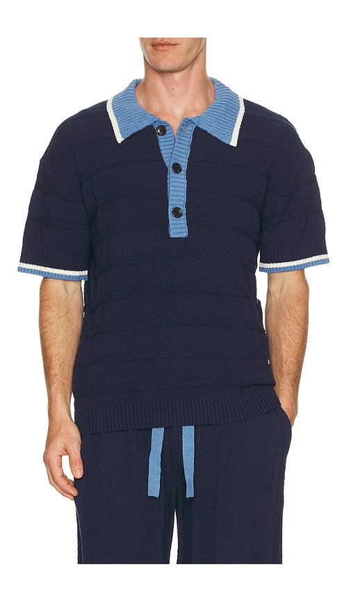 Scotch & Soda Structured Knitted Loose Fit Polo