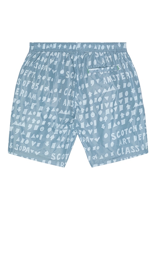 Scotch & Soda Printed Swim Shorts In Blue