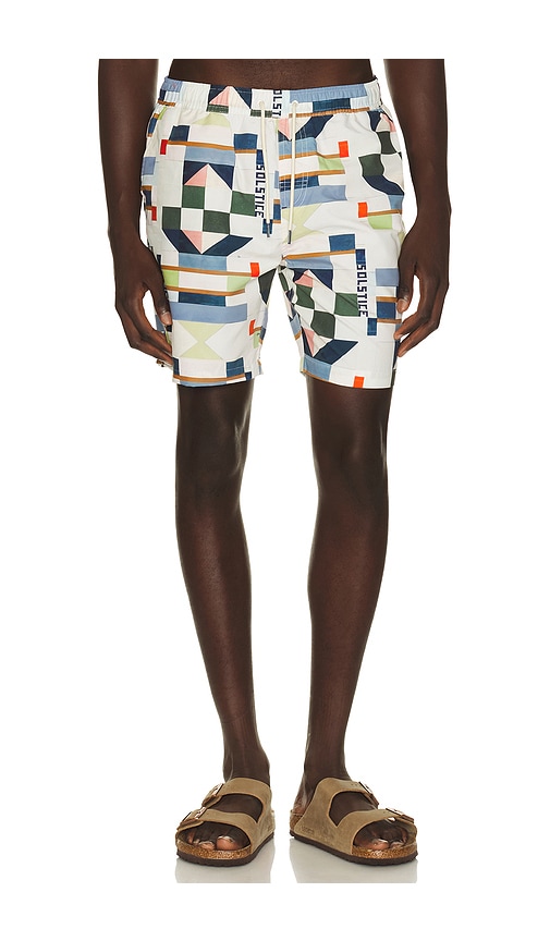 Scotch & Soda Printed Mid Length Swim Shorts | Thumbnail 3