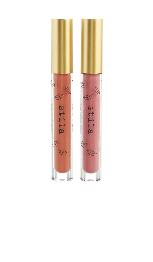DUO DE BATONS KISSES MAKE ME HAPPY STAY ALL DAY LIQUID LIPSTICK DUO in Sugar Peach & Petal