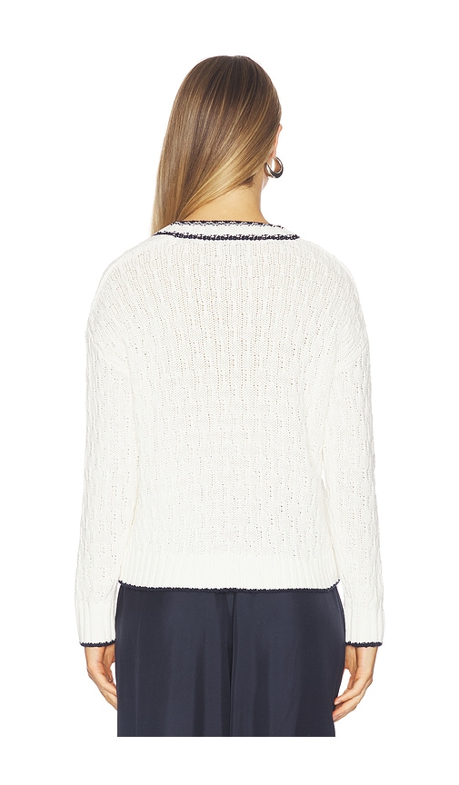  Stitches & Stripes Pullover Mit V-ausschnitt Flannery In White. Größe Xs. Also In S, M. 