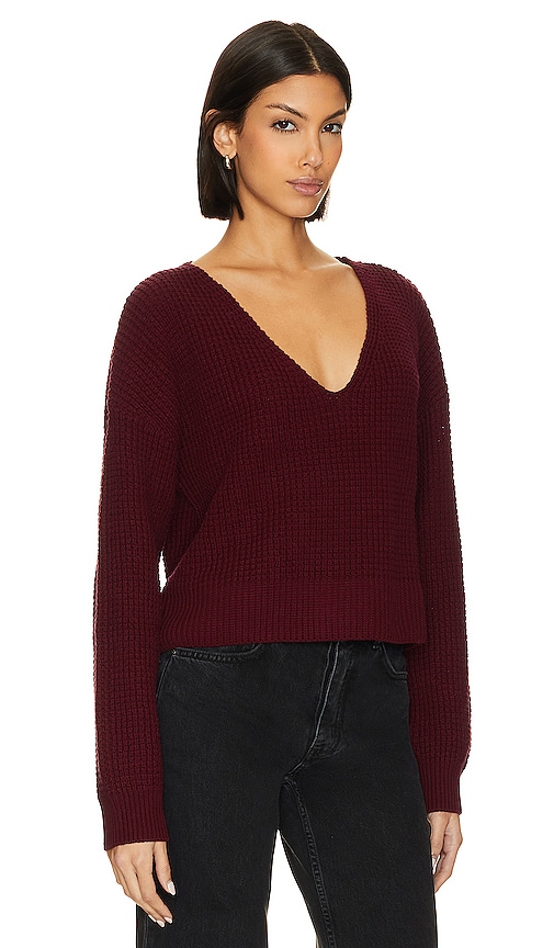 Shop Stitches & Stripes Jake V-neck In Burgundy