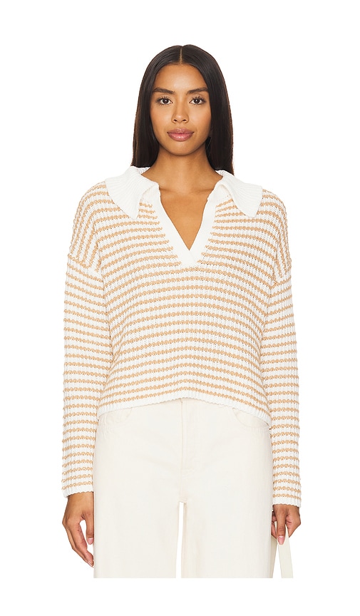 Shop Stitches & Stripes Westport Polo Pullover In Chalk Combo