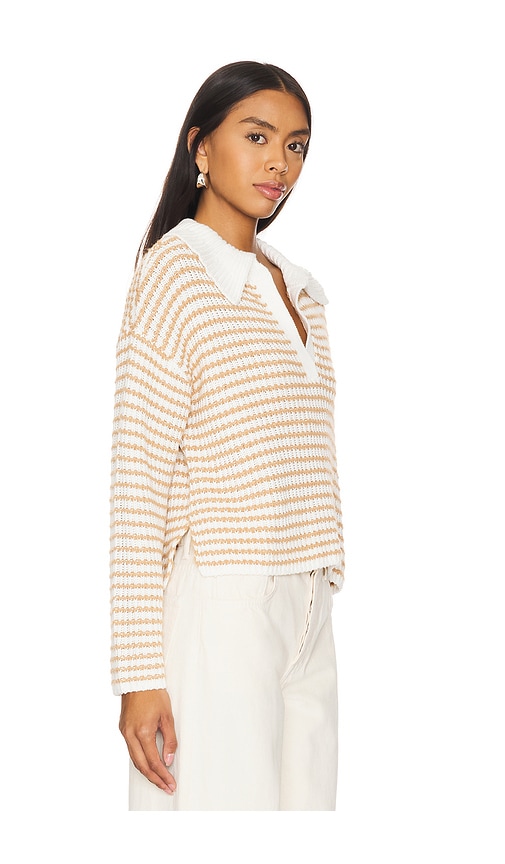 Shop Stitches & Stripes Westport Polo Pullover In Chalk Combo