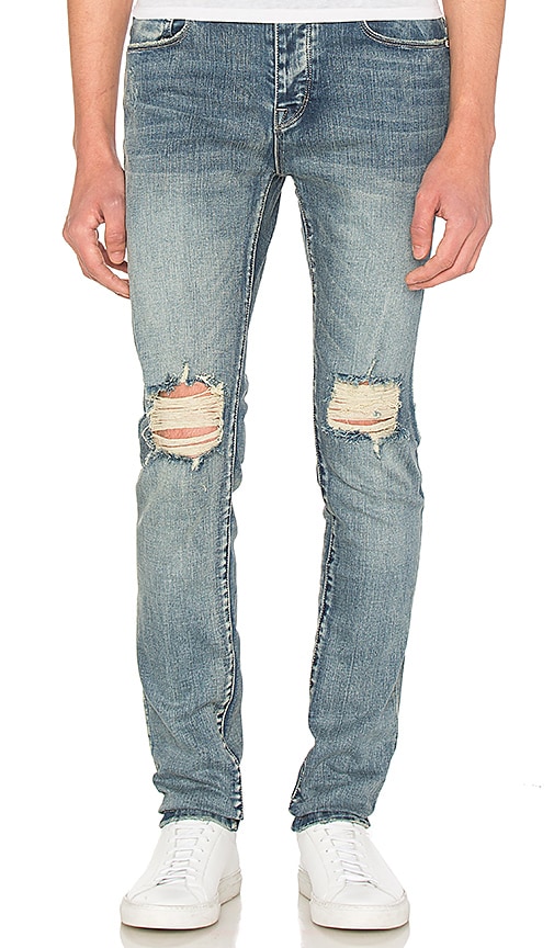 split knee jeans