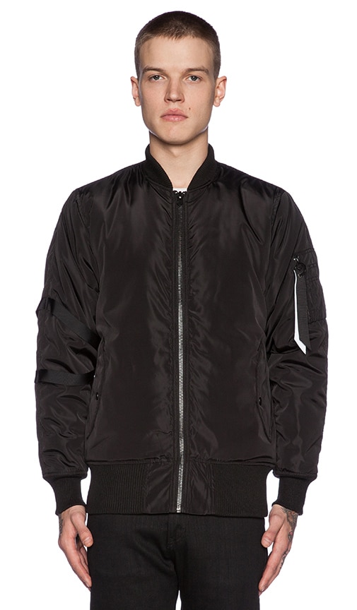 Stampd Strapped Bomber Jacket in Black | REVOLVE