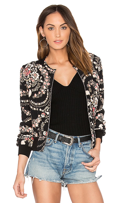 self-portrait Boucle Jacket in Black