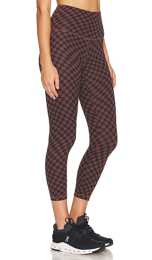 Shop Strut This The Teagan 7/8 Legging In Chocolate Brown Checkerboard