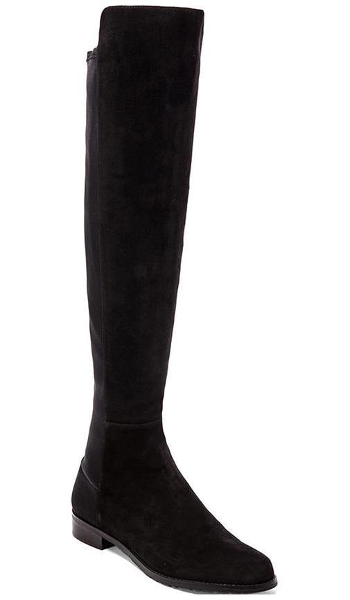 Stuart Weitzman 5050 Stretch Boot in Black Suede | REVOLVE