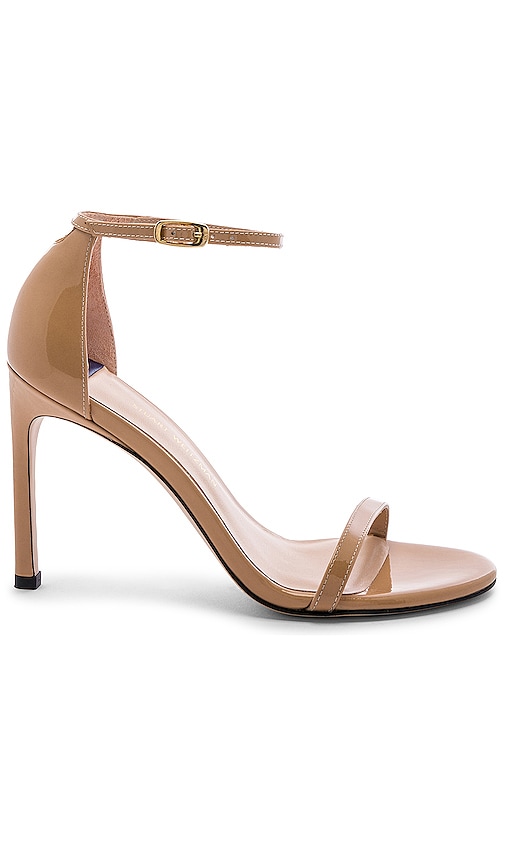 Stuart Weitzman Nudistsong Heel in Adobe | REVOLVE