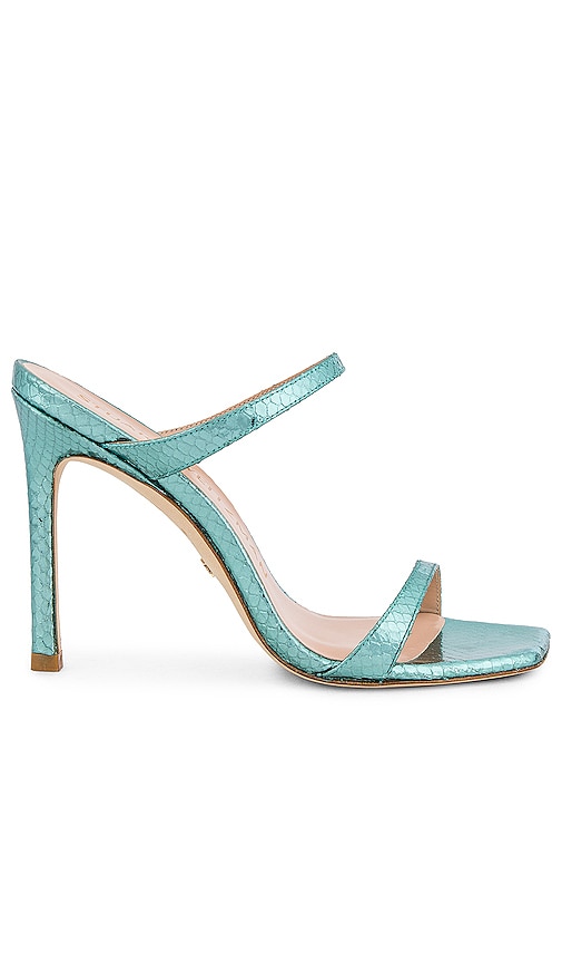 Stuart Weitzman Aleena Mule In Teal Snake