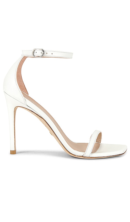 Stuart Weitzman Nudistcurve 100 Sandal In 白色