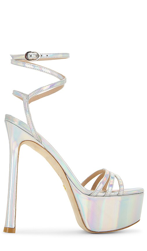 Stuart Weitzman Soiree sold 145 Platform SandalnIn Silver Size 7 NIB