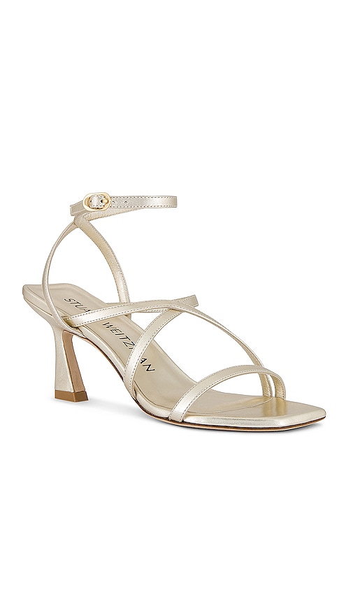 Shop Stuart Weitzman Oasis Sandal In Light Gold