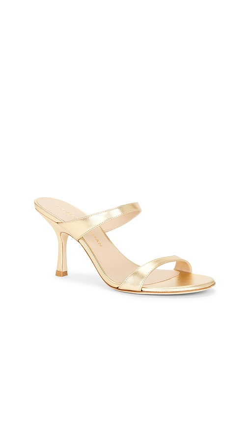 Stuart Weitzman Metallic-effect Double-strap Sandals In Multi