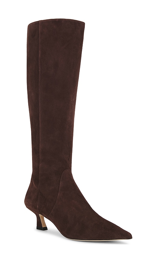 Stuart Weitzman Vinnie Zip Boot 50 In Brown