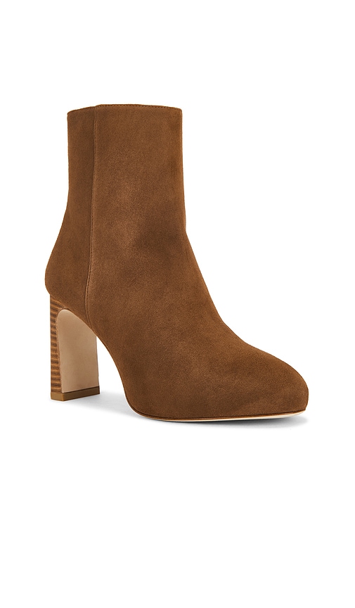 Stuart Weitzman Babette Platform Zip Bootie In Brown