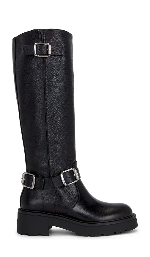 Stuart Weitzman Ren Moto Boot in Black. - size 6 (also in 7, 8, 8.5, 9)
