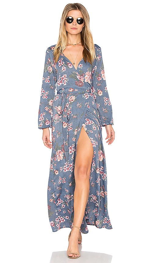 High Slit Wrap Dress