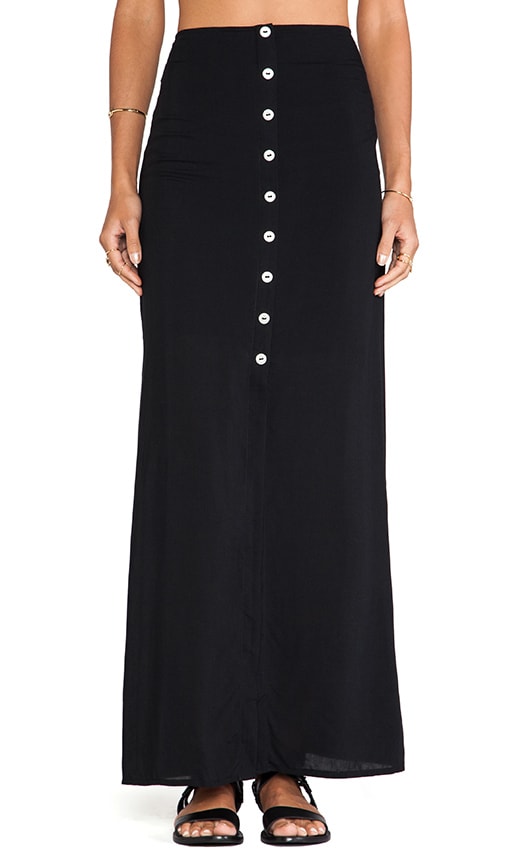 button maxi skirt