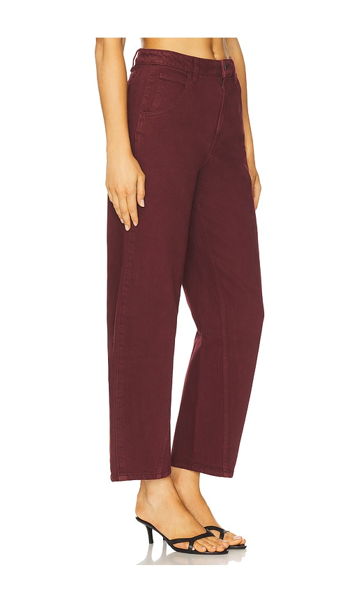 Seventy + Mochi Twisted Bo Wide Leg Jeans In Burgundy