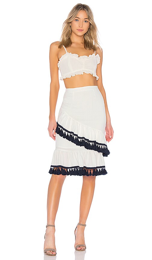 savana frayed hem skirt