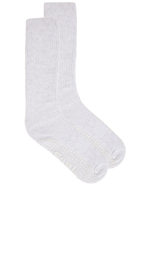 Souls. Grey Cloud Grip Socks in Grey