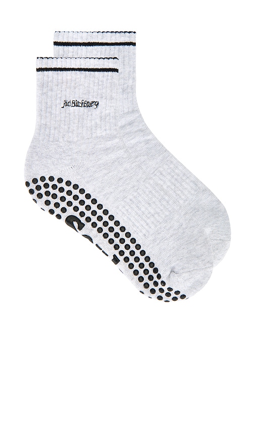 Rich Bitch Energy Socks in Grey. - size S/M (also in M/L)