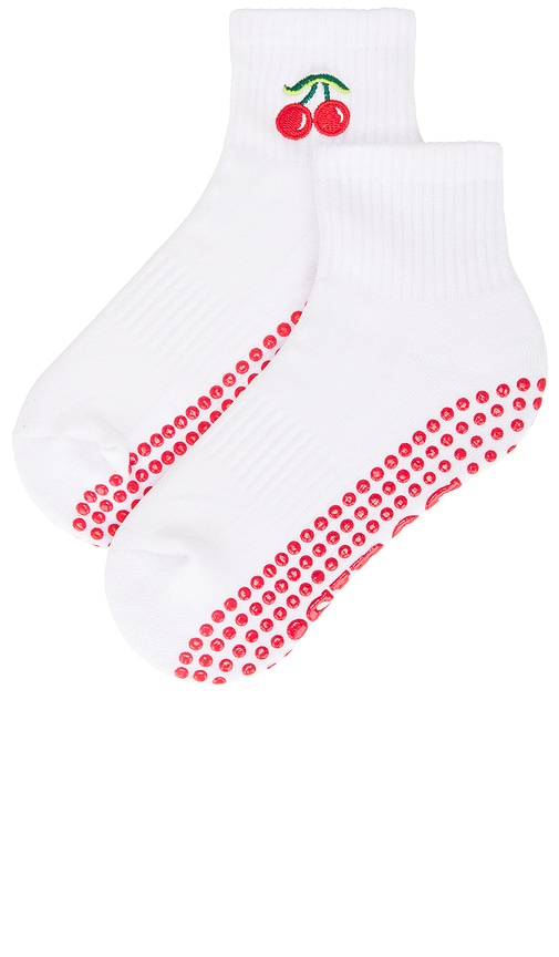 Shop Souls. Very Cherry Grip Socks In White