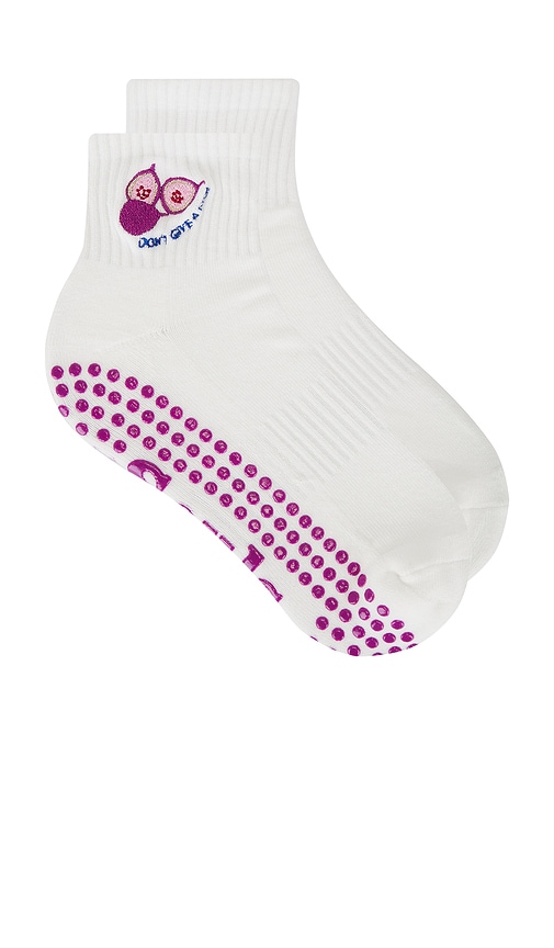 Don't Give A Fig Grip Socks in Ivory. - size S/M (also in M/L)