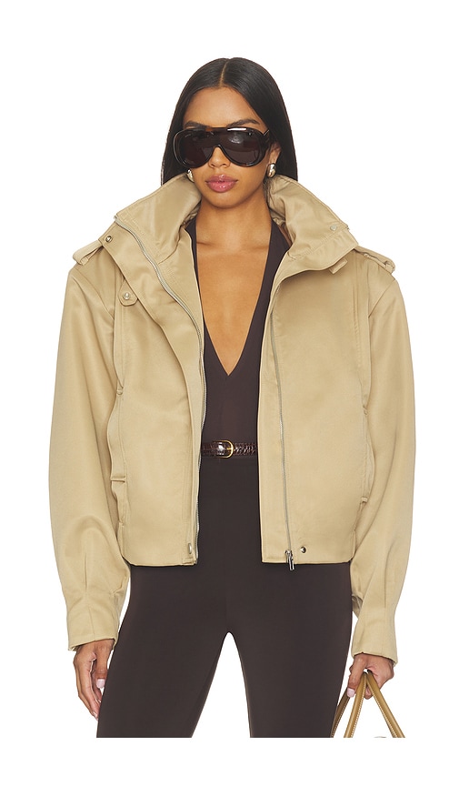 Source Unknown Barlow Flight Bomber Jacket In Beige