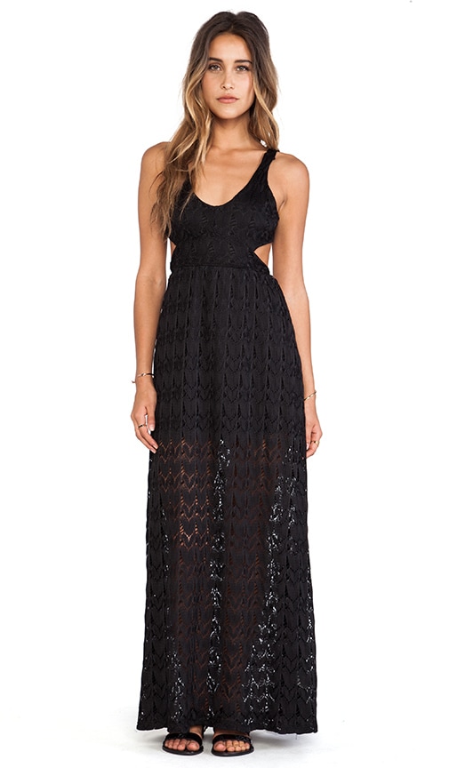 Crochet Open Back Maxi Dress