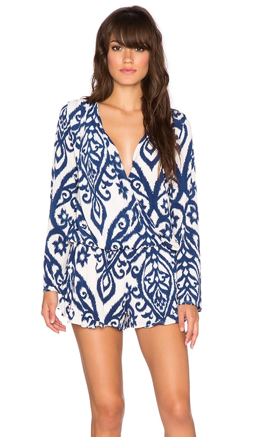 Ornate Swirl Long Sleeve Shorts Romper