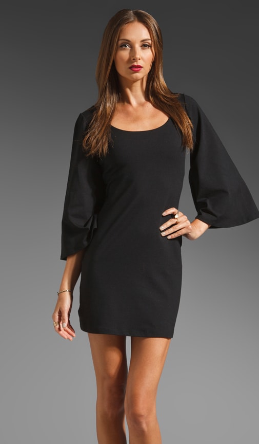 Billow Sleeve Scoop Dress