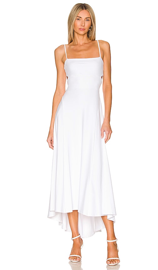 Susana Monaco Thin Strap High Low Maxi Dress in Sugar REVOLVE